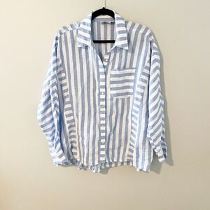 Vineyard Vines Blue and White Striped Button-Down Shirt